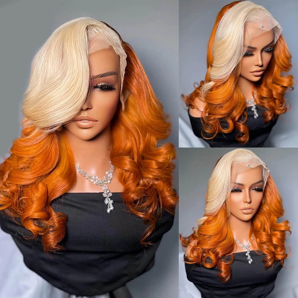 Blond Orange Ombre Wig Mannequin Head Stock Photo by ©Marti157900 388621756