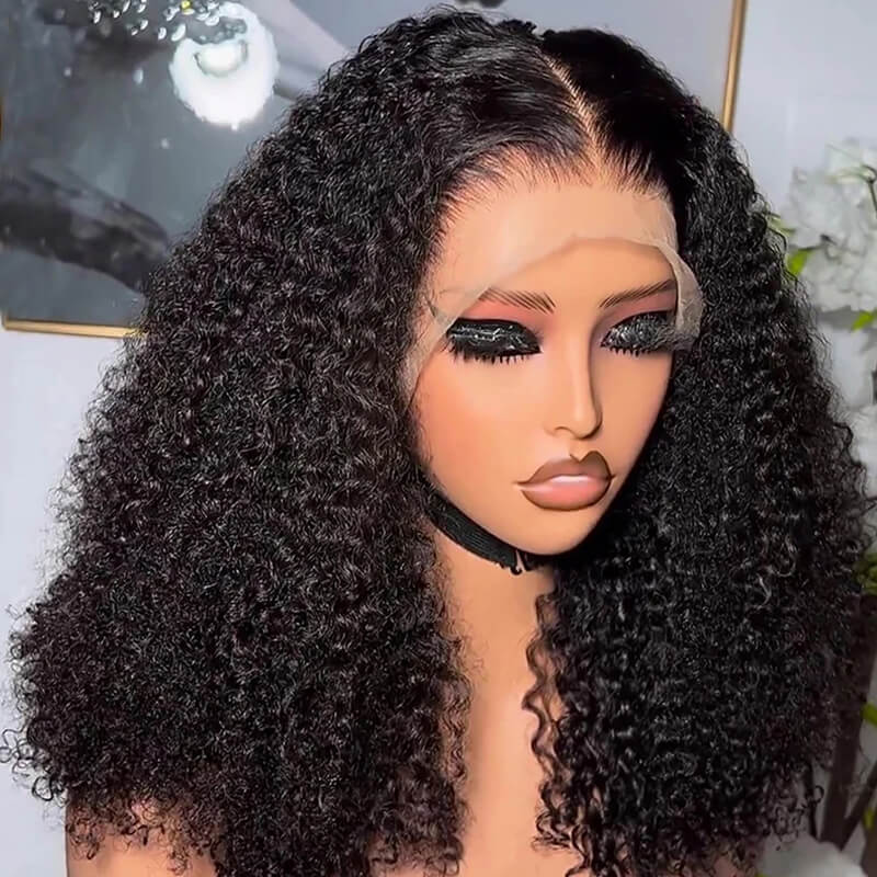 Flash Sale $179=2 Human Hair Wigs| Buy 18inch 13x4 Lace Frontal Curly Bob Wig 180% Get a 14inch Straight 4x4 Bob Wig For Free