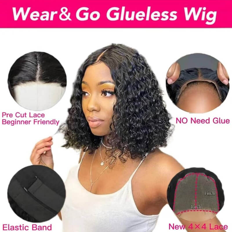 Flash Sale $199=2 Human Hair Wigs| Buy 26inch Colored Straight 13x4 Lace Wig Get a 14inch Curly Glueless 4x4 Bob Wig For Free