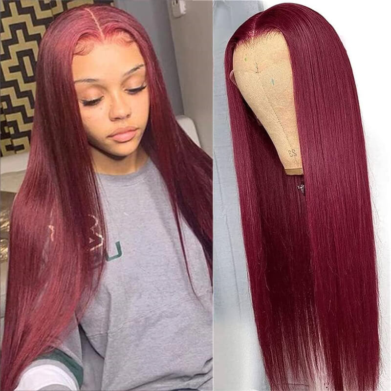 Flash Sale $199=2 Human Hair Wigs| Buy 26inch Colored Straight 13x4 Lace Wig Get a 14inch Curly Glueless 4x4 Bob Wig For Free