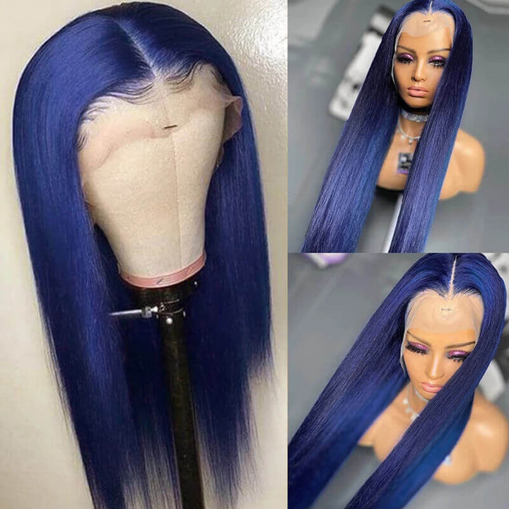 Flash Sale $199=2 Human Hair Wigs| Buy 26inch Colored Straight 13x4 Lace Wig Get a 14inch Curly Glueless 4x4 Bob Wig For Free