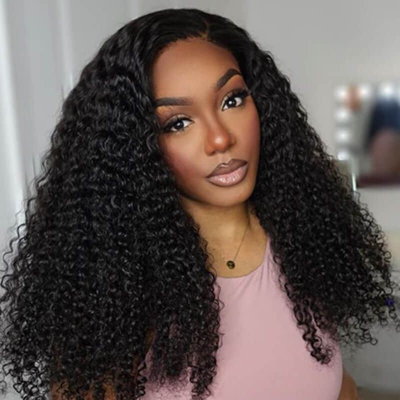 Flash Sale| eullair Affordable #1b/#99J/#4/#4/30 Colored Double Drawn Water Wave Curly 13x4 Lace Frontal Wig 20inch 200% Density