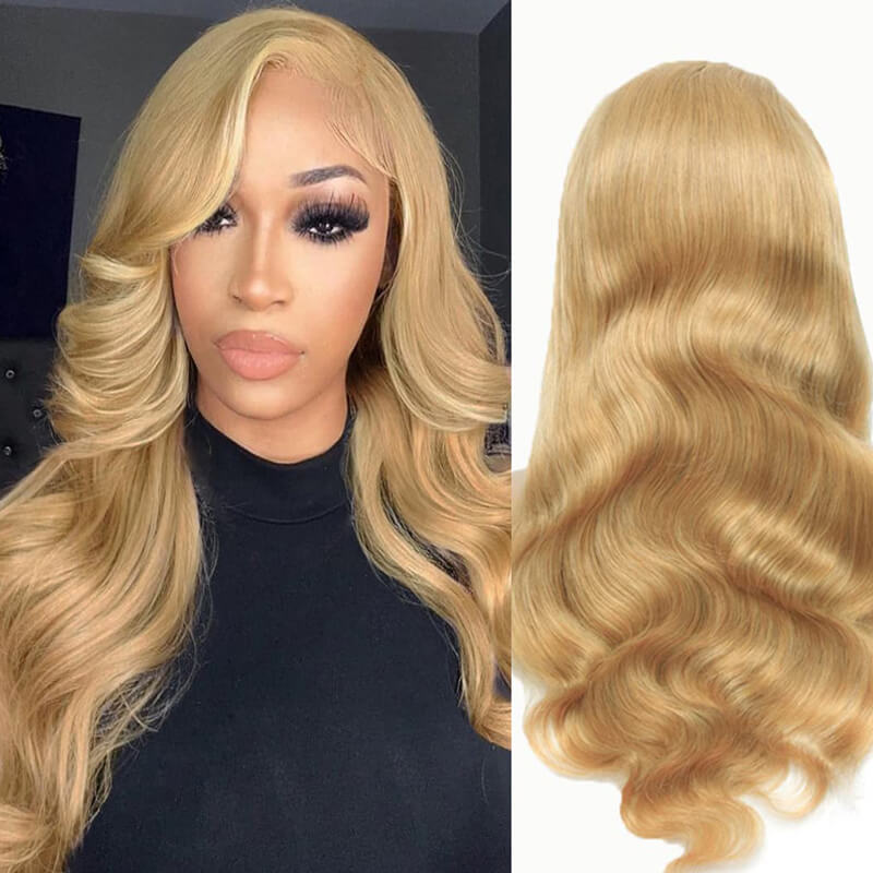 Bombshell Wig | eullair Glueless Honey Blonde Lace Frontal Wig | Brown Girl Ash Blonde Straight/Body Wave Wig