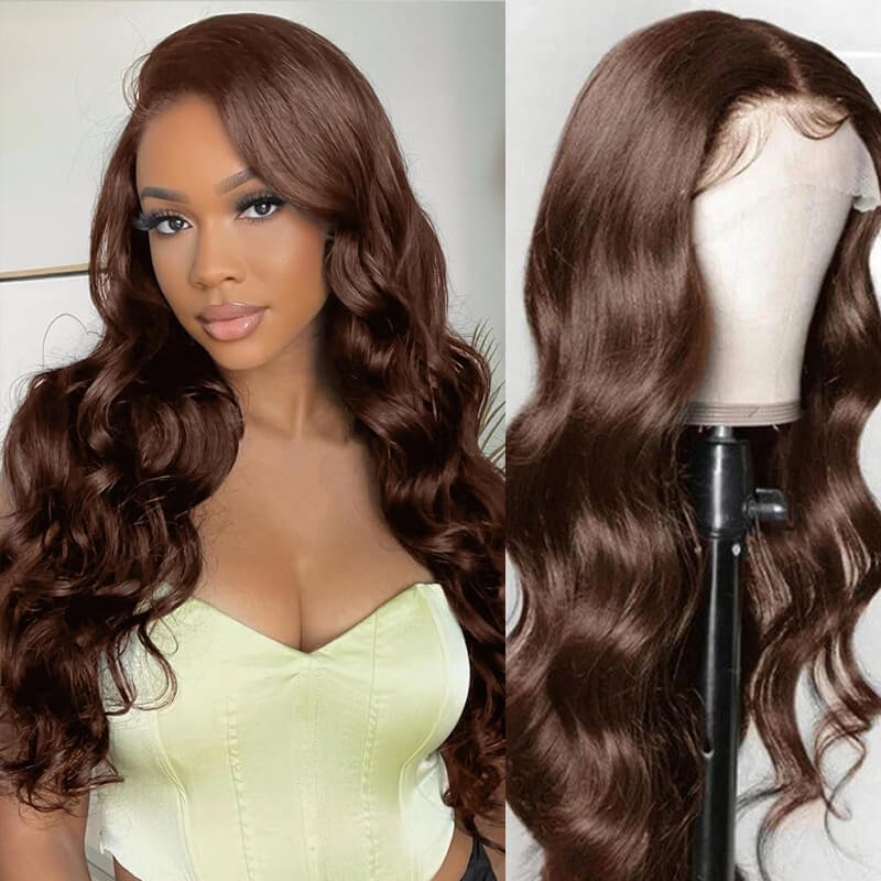 Flash Sale Pre Colored 13x6 Lace Frontal Wig Body Wave/Straight Human Hair Wig For Black Women