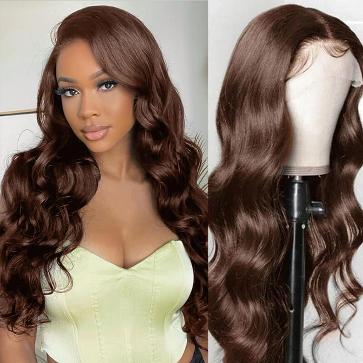 Flash Sale $169=26inch Pre Colored 13x6 Lace Frontal Wig Body Wave/Straight Human Hair Wig For Black Women