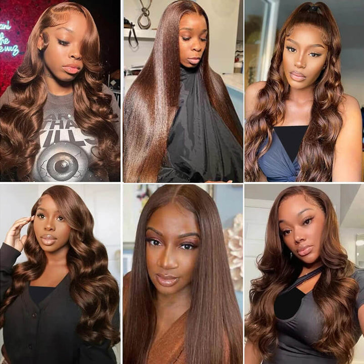 Flash Sale Pre Colored 13x6 Lace Frontal Wig Body Wave/Straight Human Hair Wig For Black Women