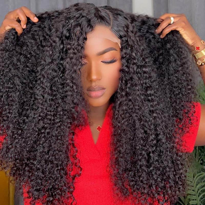 Flash Sale| eullair Wear Go 5x5 Glueless Human Hair Wig 250% Density Full & Thick Pissy Curly Lace Closure Wig For Black Women