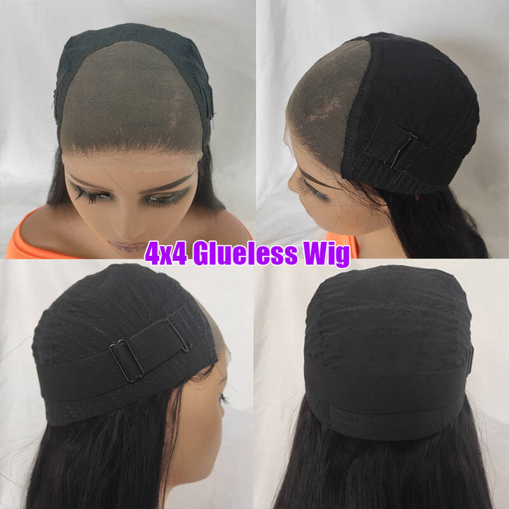 eullair Straight Hair Wear Go Glueless Wigs With Pre Cut Lace 4x6 5x5 HD Closure Wigs Beginner Friendly