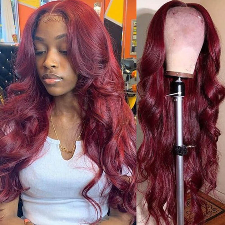 Flash Sale Pre Colored 13x6 Lace Frontal Wig Body Wave/Straight Human Hair Wig For Black Women