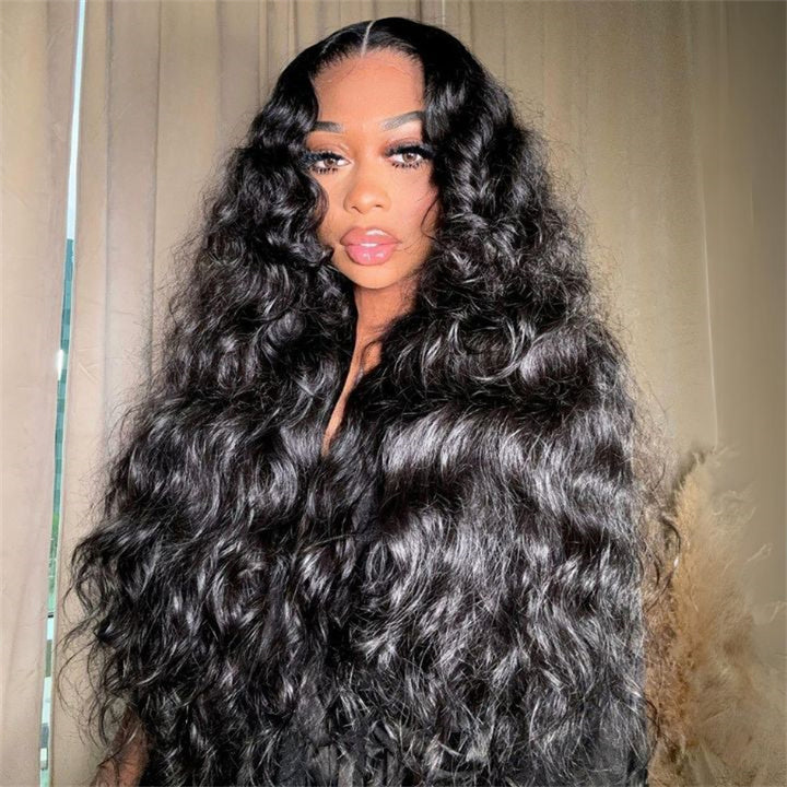 eullair Volumious Loose Wave Human Hair Wig High Density Glueless Lace Frontal Wig For Women