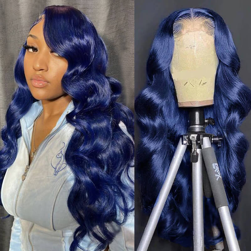 Flash Sale $169=26inch Pre Colored 13x6 Lace Frontal Wig Body Wave/Straight Human Hair Wig For Black Women