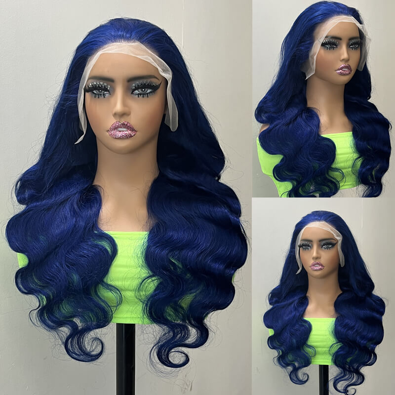 Flash Sale $169=26inch Pre Colored 13x6 Lace Frontal Wig Body Wave/Straight Human Hair Wig For Black Women