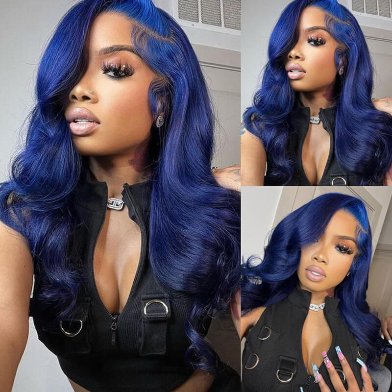 Flash Sale $169=26inch Pre Colored 13x6 Lace Frontal Wig Body Wave/Straight Human Hair Wig For Black Women