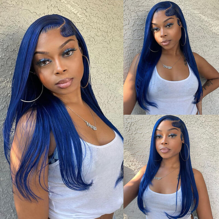 Flash Sale Pre Colored 13x6 Lace Frontal Wig Body Wave/Straight Human Hair Wig For Black Women