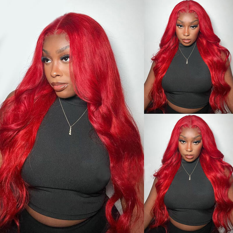 Flash Sale Pre Colored 13x6 Lace Frontal Wig Body Wave/Straight Human Hair Wig For Black Women