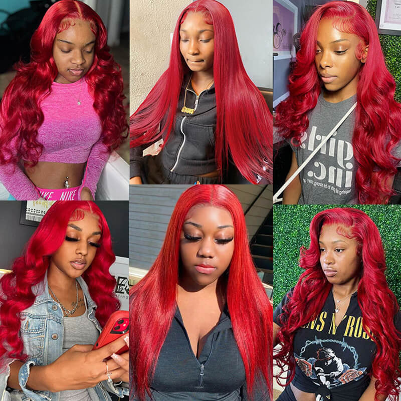 Flash Sale Pre Colored 13x6 Lace Frontal Wig Body Wave/Straight Human Hair Wig For Black Women