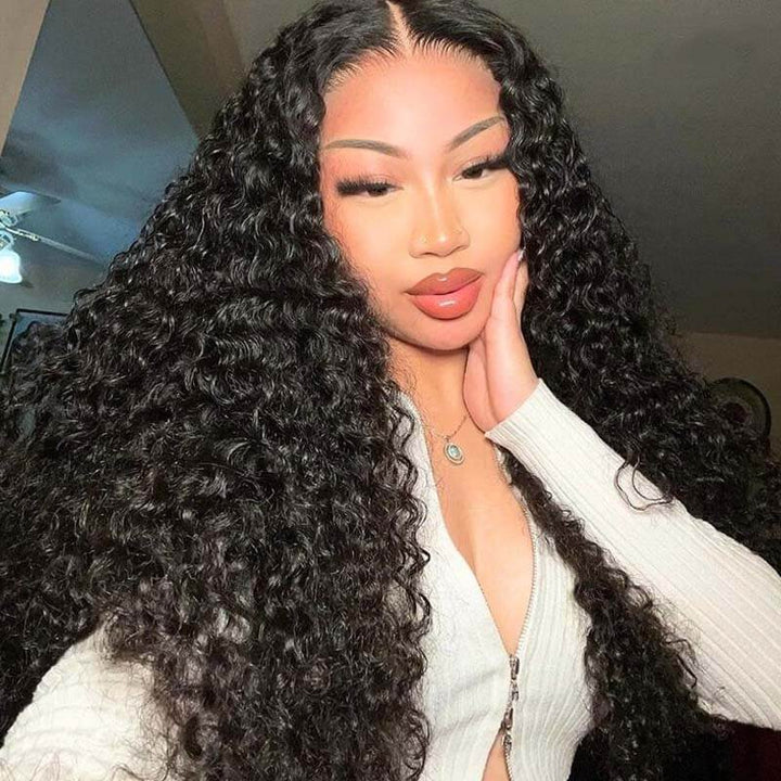 eullair PartingMax Glueless Wig Deep Wave 7x6 9x6 Lace Front Wig Bleached Knots Ready To Go Pre Plucked Hairline Bye Bye Knots Human Hair Wigs