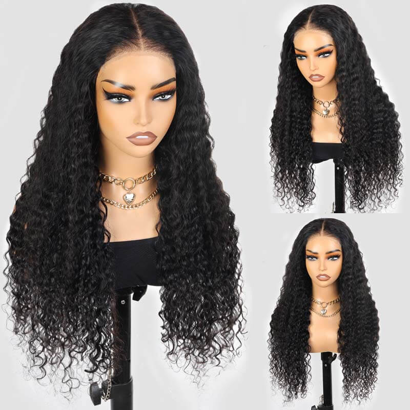 eullair PartingMax Glueless Wig Deep Wave 7x6 9x6 Lace Front Wig Bleached Knots Ready To Go Pre Plucked Hairline Bye Bye Knots Human Hair Wigs