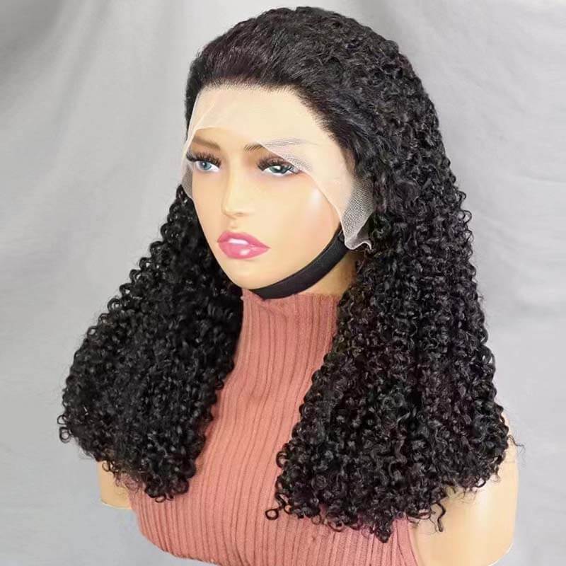 Flash Sale| eullair Must Have #1b/#4/30 Highlight Piano Color Fluffy Pixie Curly Double Drawn 13x4 Lace Frontal Wig 250% Density