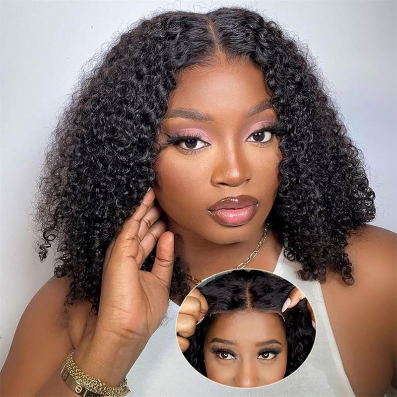 Flash Sale|eullair Short Curly Glueless Bob Wig Lace Front Human Hair Wigs Straight/Body Wave Lace Frontal Wig For Women