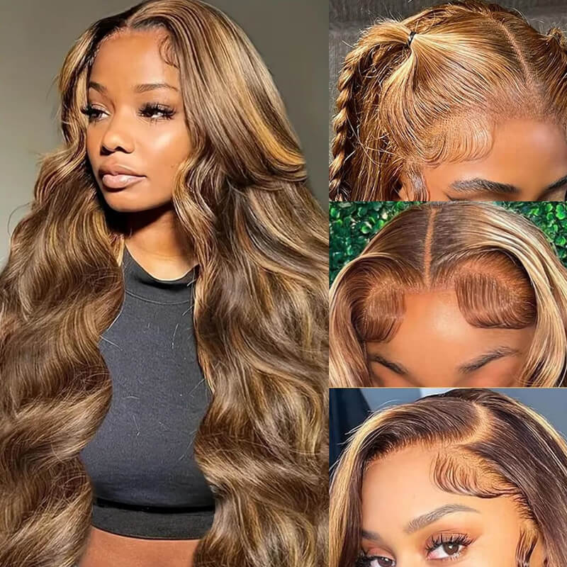 Flash Sale Pre Colored 13x6 Lace Frontal Wig Body Wave/Straight Human Hair Wig For Black Women