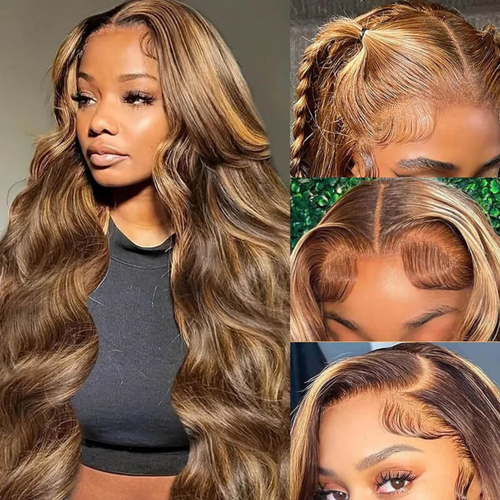 Flash Sale $169=26inch Pre Colored 13x6 Lace Frontal Wig Body Wave/Straight Human Hair Wig For Black Women