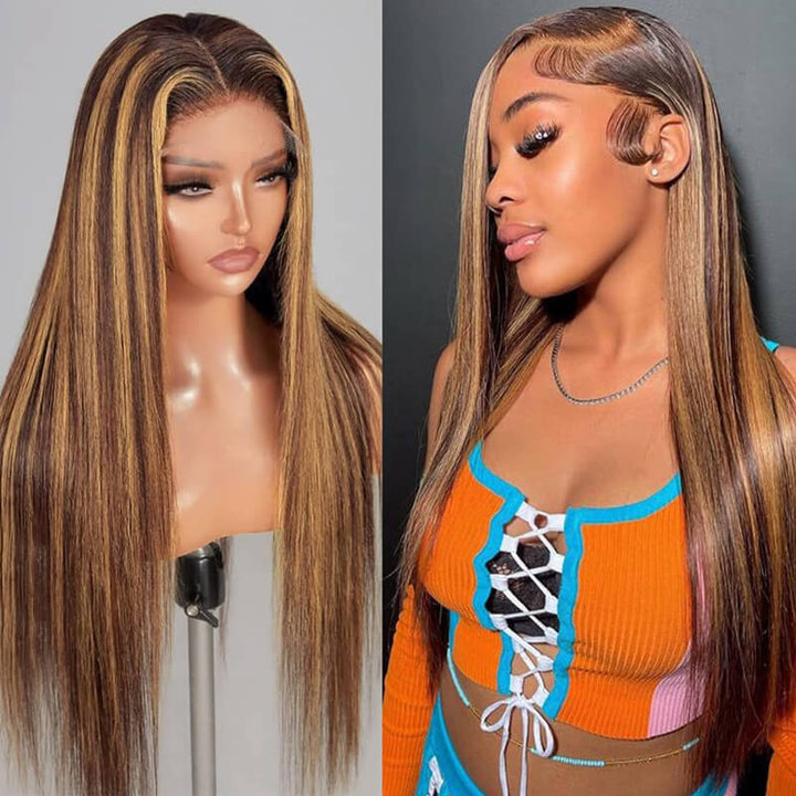 Flash Sale Pre Colored 13x6 Lace Frontal Wig Body Wave/Straight Human Hair Wig For Black Women