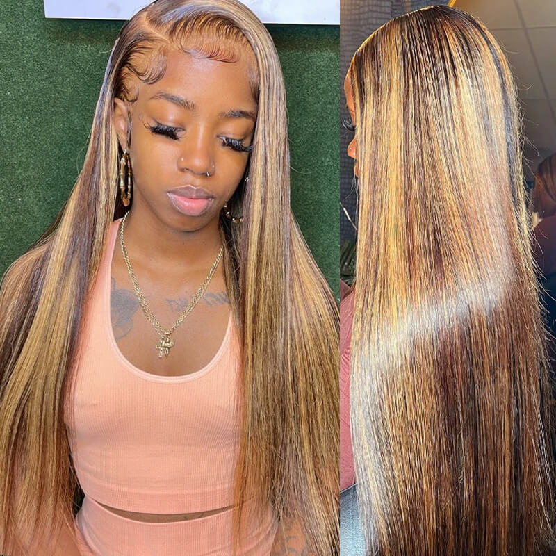 Flash Sale Pre Colored 13x6 Lace Frontal Wig Body Wave/Straight Human Hair Wig For Black Women