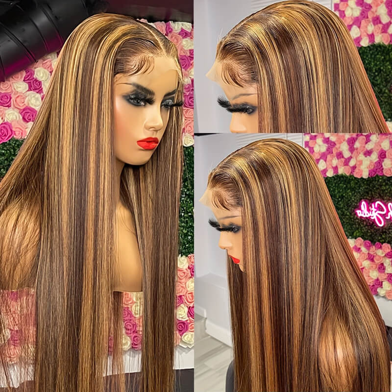 Flash Sale Pre Colored 13x6 Lace Frontal Wig Body Wave/Straight Human Hair Wig For Black Women