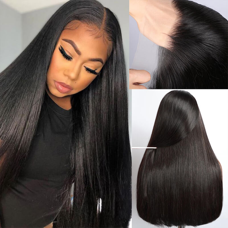 15A Grade | eullair Super Double Drawn Body Wave 13x4 HD Transparent Lace Frontal Human Hair Wigs with Full Ends