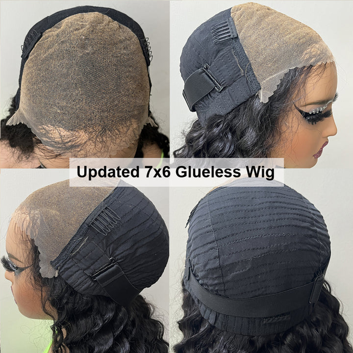 eullair Body Wave Wigs Versatile 7X6 9x6 Parting Max Glueless Wigs Human Hair Pre Plucked Pre Cut Lace Front Bye Bye Knots Wigs for Women