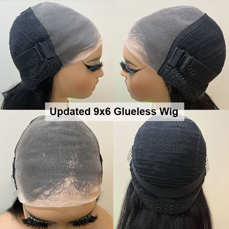 eullair 7x6 9x6 Lace Front Wigs Human Hair Pre Plucked Hairline Straight Lace Front Bye Bye Knots Glueless Lace Wigs with Baby Hair for Women