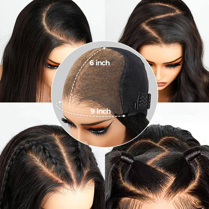 eullair PartingMax Glueless Wig Deep Wave 7x6 9x6 Lace Front Wig Bleached Knots Ready To Go Pre Plucked Hairline Bye Bye Knots Human Hair Wigs