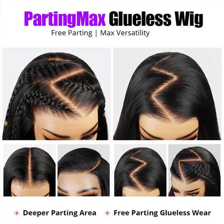 eullair PartingMax Glueless Wig Deep Wave 7x6 9x6 Lace Front Wig Bleached Knots Ready To Go Pre Plucked Hairline Bye Bye Knots Human Hair Wigs