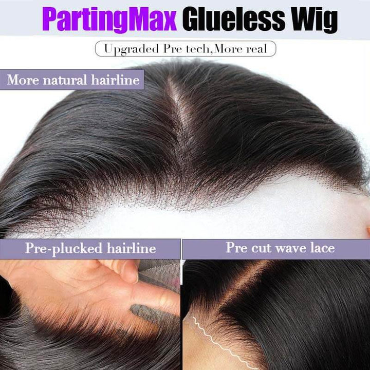 eullair PartingMax Glueless Wig Deep Wave 7x6 9x6 Lace Front Wig Bleached Knots Ready To Go Pre Plucked Hairline Bye Bye Knots Human Hair Wigs